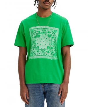 Мужская футболка с графическим принтом и банданой Levi's, зеленый Levi's