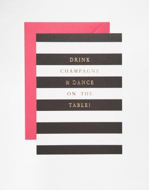 Открытка Drink Champagne & Dance on Table Pigment. Цвет: мульти