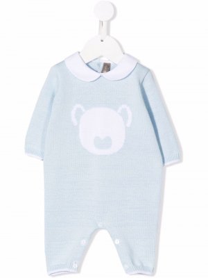 Cotton knitted romper Little Bear. Цвет: синий
