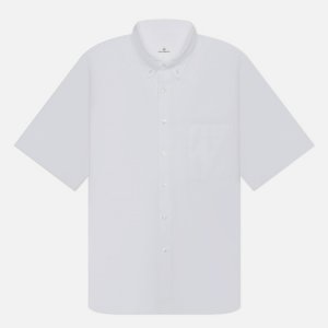 Мужская рубашка Yoke Logo Print B.D Big uniform experiment. Цвет: белый