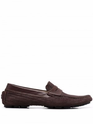 Round-toe penny loafers Corneliani. Цвет: коричневый