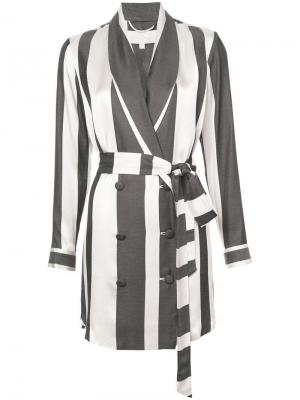 Удлиненный пиджак в широкую полоску Michelle Mason. Цвет: черный