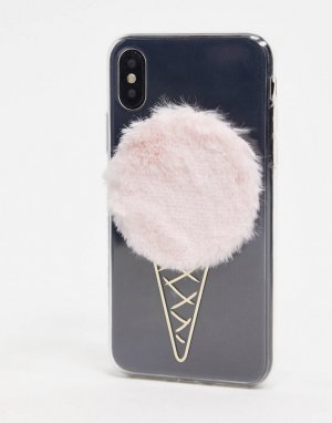 Кремовый чехол для iphone X/XS -Розовый цвет Skinnydip