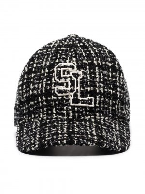 Твидовая кепка SL Saint Laurent. Цвет: черный