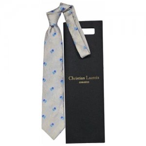Модный мужской галстук 837576 Christian Lacroix. Цвет: серый