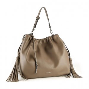 Женская сумка-мешок , бежевая Stonefly Bags. Цвет: бежевый