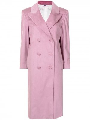 Двубортное пальто Gcds. Цвет: фиолетовый