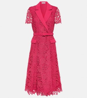 Кружевное платье миди , розовый Self-Portrait