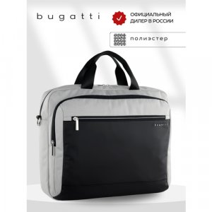 Портфель 49630244, серый Bugatti. Цвет: серый/светло-серый