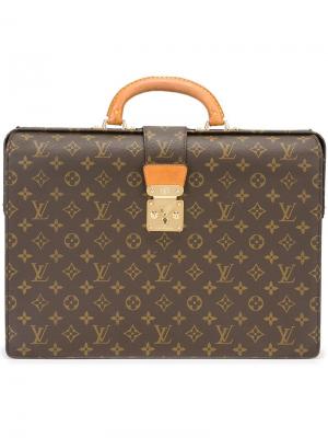Портфель с принтом-логотипом Louis Vuitton Vintage. Цвет: коричневый