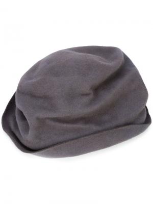 Шляпа со складками Horisaki Design & Handel. Цвет: серый