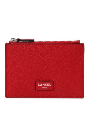 Кожаный футляр для кредитных карт Lancel. Цвет: красный