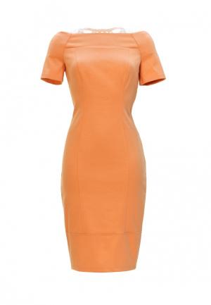 Платье Ано Персиковый ликёр. Цвет: оранжевый