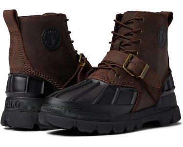 Ботинки Oslo High Boot, цвет Dark Brown Suede/Black Polo Ralph Lauren