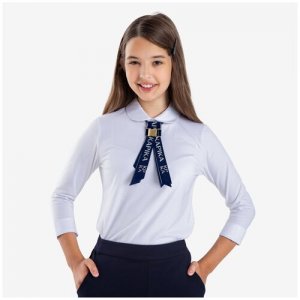 Школьная рубашка , размер 158, белый Kapika. Цвет: белый