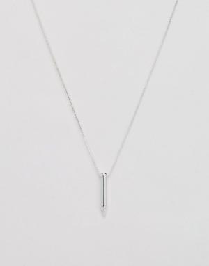 Серебристое ожерелье с подвеской-карандашом Paul Smith. Цвет: серебряный