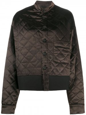 Стеганая куртка с вышивкой Haider Ackermann. Цвет: коричневый