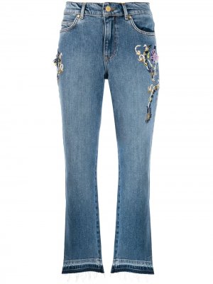 Укороченные джинсы с вышивкой Escada Sport