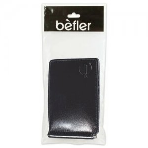Зажим для купюр BEFLER Classic, натуральная кожа, тиснение, 120х86 мм, черный, Z.6.-1. Цвет: черный