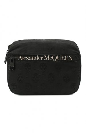 Текстильная поясная сумка Alexander McQueen. Цвет: чёрный