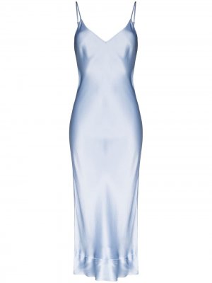 Платье-комбинация Stella длины миди Lee Mathews. Цвет: синий