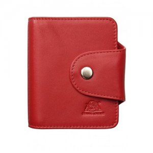 Визитница в фирменной подарочной коробке / кредитница 100% натуральная кожа красный 2762Normal-red A&M. Цвет: красный