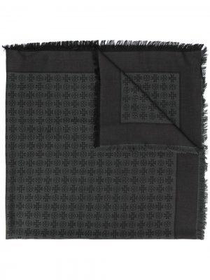 Жаккардовый платок с логотипом Tory Burch. Цвет: черный