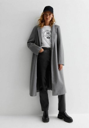 Пальто классическое Formal Longline , цвет grey New Look