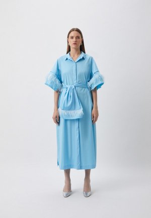Платье Tegin. Цвет: голубой