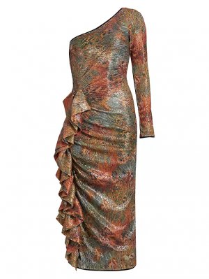 Платье миди с пайетками Delphi Peacock , цвет venerato Chiara Boni La Petite Robe
