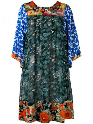 Платье шифт с комбинированным принтом Duro Olowu. Цвет: многоцветный