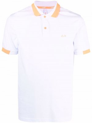 Рубашка поло с вышивкой Sun 68. Цвет: белый