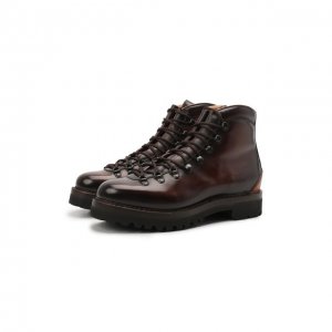 Кожаные ботинки Fidel Ralph Lauren. Цвет: коричневый