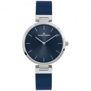 Наручные часы JACQUES LEMANS Milano 1-2110G, серебряный, синий. Цвет: синий