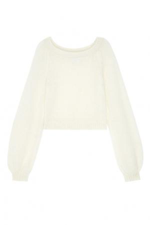Белый свитер тонкой вязки Kuraga. Цвет: белый