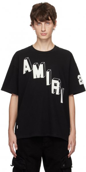 Черная хоккейная футболка для фигуристов Amiri
