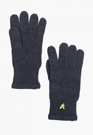 Перчатки Lyle & Scott Racked Rib Gloves. Цвет: синий