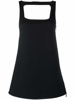 Приталенное платье мини Courrèges. Цвет: черный