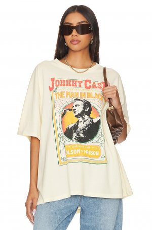Футболка DAYDREAMER Johnny Cash Live IN Concert, цвет Stone Vintage