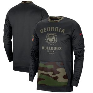 Мужской пуловер Georgia Bulldogs черного/камуфляжного цвета в стиле милитари Nike