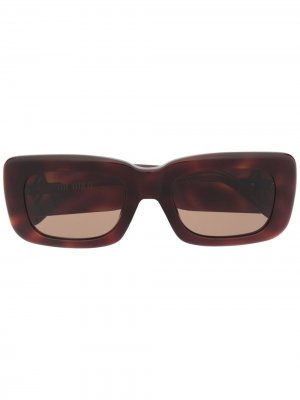 Солнцезащитные очки в оправе черепаховой расцветки The Attico. Цвет: коричневый