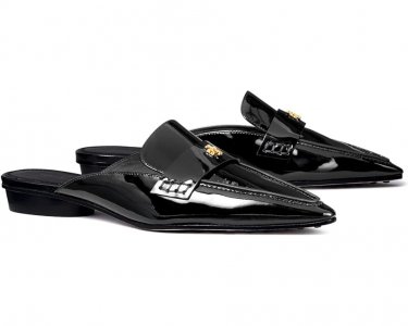 Лоферы Pointed Backless Loafer, цвет Perfect Black Tory Burch