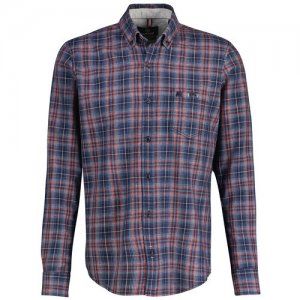 Рубашка для мужчин, , модель: 2291115, цвет: кирпичный, размер: 54(XXL) LERROS. Цвет: синий/красный