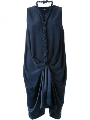 Платье асимметричного кроя Assin. Цвет: синий