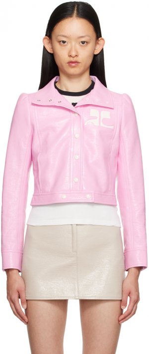 Розовая куртка на кнопках Courreges