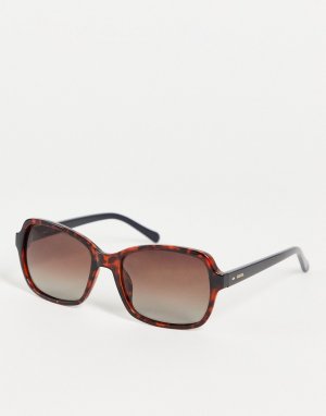 Солнцезащитные очки с квадратными стеклами 3095/S-Черный цвет Fossil