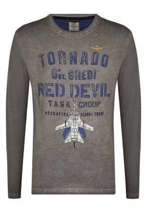 Лонгслив AERONAUTICA MILITARE. Цвет: серый