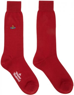 Красные однотонные носки Vivienne Westwood