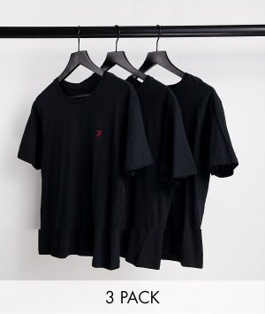 Набор из 3 черных футболок для дома Hendon-Черный Farah
