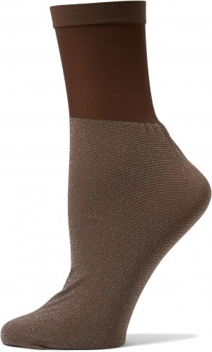 Блестящие прозрачные носки , цвет Umber/Silver Wolford